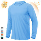 Men's Outdoor Sun Block T-Shirt UPF 50+ Skin Protection Hiking Sport Hoodie Tops