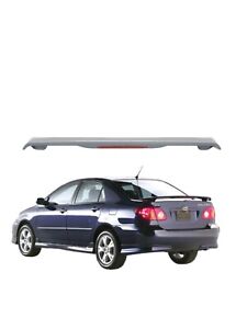 For 03 08 Toyota Corolla Rear Trunk Spoiler ABS With Red Brake Light LED (For: 2005 Toyota Corolla)