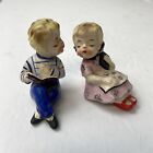 Vintage Kissing Dutch  Boy and Girl Salt and Pepper Shakers Japan