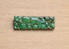 Vintage Antique Chinese Carved Jade Sterling Silver Pin Brooch