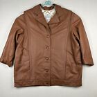 Vintage MidWestern Sport Togs Leather Coat Mens size 50 Genuine Deerskin Brown
