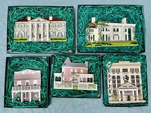 New ListingShelias Collectibles Gone With The Wind Shelf Sitters-Lot of 5 With Boxes + Tree