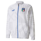 Puma Italy Away Prematch Full Zip Soccer Jacket Mens White Casual Athletic Outer
