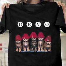 Funny Cat DEVO Band Gift For Fan Black All Size S to 5XL Shirt