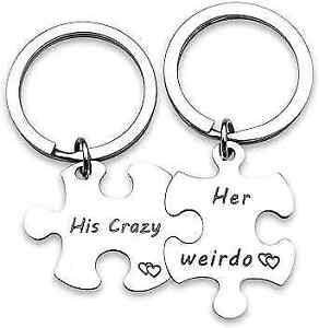 Best Gifts for Couple Keychain You Are My Person Love You His Crazy Her Weirdo