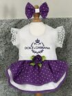 DOG DRESS NEW FREE SHIPPING MATCHING Bow INCLUDED XS,S,M,L