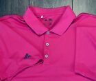 Adidas Golf Performance Three Stripe Polo Shirt Pink Polyester Mens Size 2XL