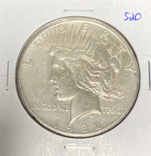 1922 s peace silver dollar #520
