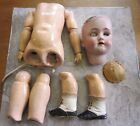 Antique doll body& head Heinrich Handwerck Simon and Halbig  Bisque composition