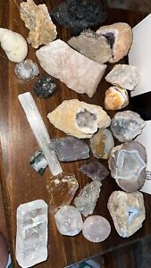 Estate Lot of Rocks and Minerals - Crystals, Amethyst, Quartz, Others Unknown