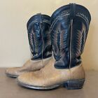 Tony Lama Cowboy Boots Size 11.5 EE Leather Western 6184C Pecan Taurus USA