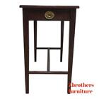 Antique Mahogany One Drawer Planter Lamp End Table Smoke Stand