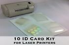 ID Card Kit for Laser - Makes 10 PVC-Like ID Cards - Includes Everything Needed