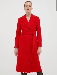 Virgin Wool Red Trench Coat