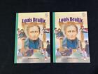 Lot of 2 Louis Braille by Madelaine Donaldson History Maker Bios Lerner 2007 PB