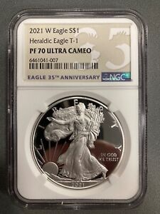 2021W American Silver Eagle Proof (Type 1) - NGC PF70 UC (w/OGP)
