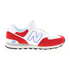 New Balance 574 U574EW2 Mens Red Suede Lace Up Lifestyle Sneakers Shoes