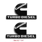 2x Big OEM Cummins Turbo Diesel Emblems RAM 2500 3500 Fender Black White F