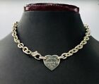 Tiffany & Co. Heart Tag Return To Tiffany Sterling Silver Necklace Choker 15