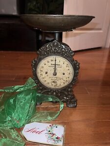 Antique Victorian Kitchen Scale Weight Salter English Cast Iron No 49 Works 20lb