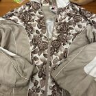 Vintage Active Frontier Windbreaker Jacket Full Zip 80’s Roses Gold Adult 2X
