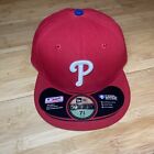 Philadelphia Phillies New Era Cool Base 59 Fifty On Field Fitted Hat New 7 3/8