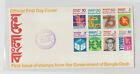 Bangladesh 1 FDC with first eight stamps 1971, RED