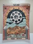 NEW 16” x 12” XVIII The Moon Tarot Card Small Tapestry Wall Decor Wolf