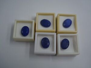 5 blue lapis oval facet 20x15mm 14 ct JTV stone lot.