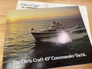 Chris Craft 1977 Vintage Commander 45 Yacht Brochure Package With Spec Sheet