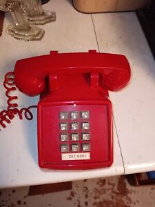 Push Button Retro Corded Phone Desk Telephone Vintage Working Loud Black Decor