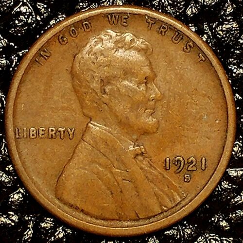 1921-S Lincoln Cent ~ VERY FINE (VF) Condition ~ COMBINED SHIPPING!
