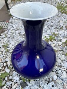 New ListingAntique Chinese Rare Blue Glazed Porcelain Large Size Vase 19C