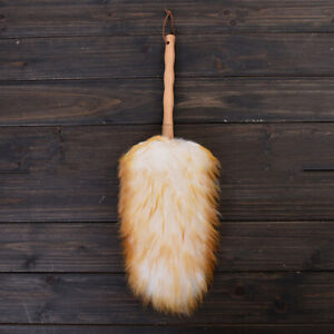 50CM Household Wool Lambswool Feather Brush Duster Dust Cleaning Wood Handle