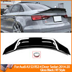 RT Style Duckbill Rear Trunk Spoiler Wing For Audi A3/S3/RS3 2014-20 Gloss Black