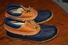 Vintage LL Bean Brown Leather, Dark Blue, Shoe Duck Hunting Boots Women's 9