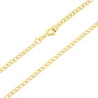 14K Yellow Gold 2mm-7.5mm Cuban Link Curb Chain Necklace Mens Womens, 16