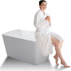 Freestanding Bathtub with Integrated Seat, 49