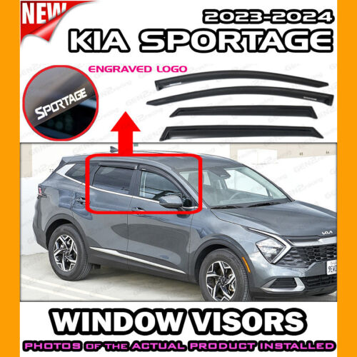 WINDOW VISORS for 2023 → 2024 Kia Sportage / DEFLECTOR VENT SHADE RAIN GUARD (For: 2023 Kia Sportage EX Sport Utility 4-Door 2.5L)
