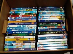 Huge Lot Of 100 Animated DVD Movies  Kids Disney, DreamWorks & More Great Titles