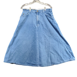 ME Modern Essentials Women's A-Line Denim Skirt Blue Size 14 Cotton 5-Pocket