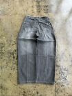 Vintage Baggy Southpole Wide Leg Jeans Size 34 Black Faded 90s Y2K Skater Goth
