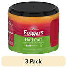 (3 Pack) Folgers Half Caff Ground Coffee, Medium Roast, 22.6-Ounce Canister USA