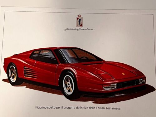 Ferrari Testarossa Mini Poster - Pininfarina First Approveded Design Sketch