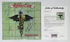 MOTLEY CRUE X4 TOMMY LEE NIKKI SIXX MICK & VINCE SIGNED DR. FEELGOOD RECORD PSA