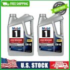 2 Pack Mobil 1 High Mileage Full Synthetic Motor Oil 10W-40, 5 Quart