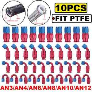 New Listing10X 3AN 4AN 6AN 8AN 10AN 12AN Hose End Fittings Adapter For PTFE Fuel Oil Line