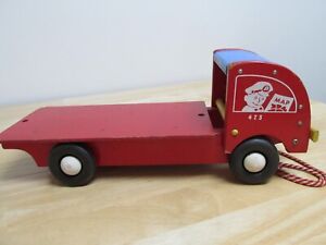 Vintage  Playskool Wooden Truck  Pull Toy 1960's for parts or repair