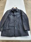 CK Calvin Klein Wool coat jacket black LARGE big button