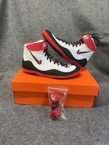 Nike Inflict 3 Wrestling Shoes | Size 8 | White Red & Grey | RARE OSU